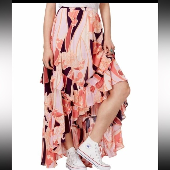 Free people bring back the summer maxi tiered high low skirt - Picture 15 of 15